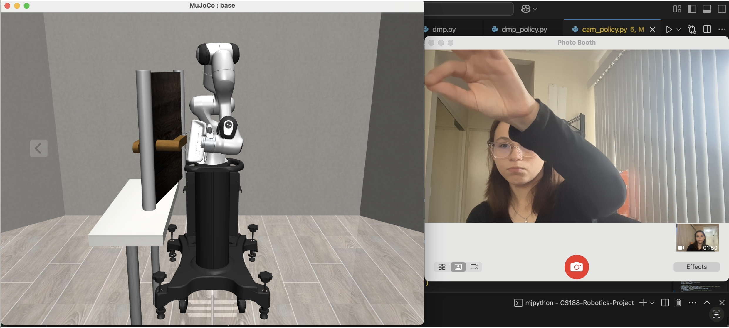 Gripper control demonstration