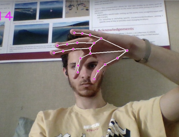 Hand landmarks tracking demonstration